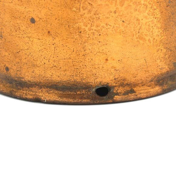 Antique Copper Brass Tea Kettle Coffee Pot Ornate Stamping Pattern Hinged Lid - Picture 8 of 9